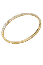 Sculpted Cable Bangle Bracelet, 18k Yellow Gold & Diamonds